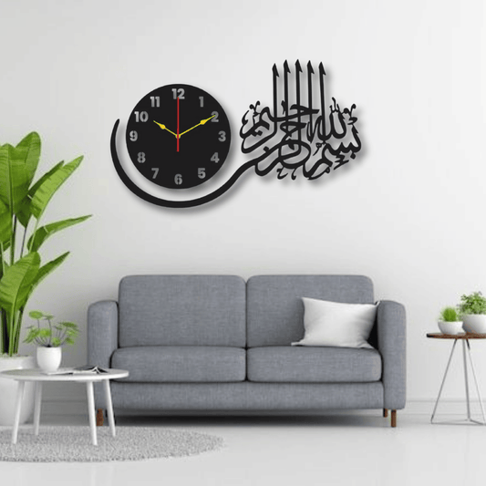 Islamic 3D Wooden Wall Clocks – Home & Office Decor | Zevar Decor Pakistan - zevar decor official